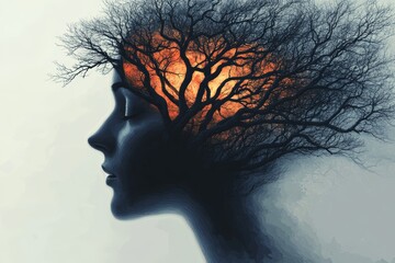 psychologist talking with depressed patient about mental condition