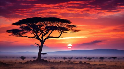 Obraz premium orange african sun