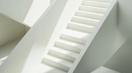 Obraz premium Minimalist Staircase in Modern Home