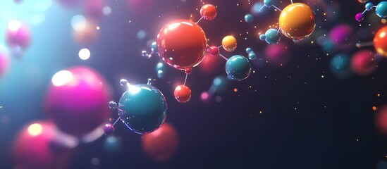 Colorful Molecular Structure Abstract