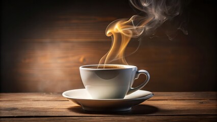 Rich aromas waft from a cup as steaming hot coffee spills into a delicate ceramic vessel , cup, beverage,  cup
