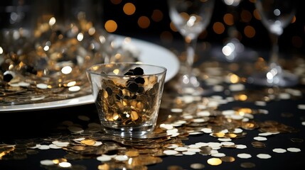 glamour table confetti