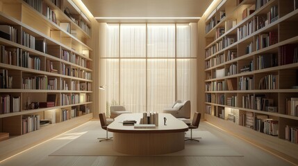 Minimalist Home Library
