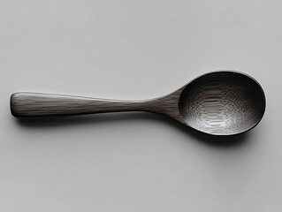 • A short bamboo water spoon, often used at temple purification basins, is displayed diagonally across a spotless white background. The bright, shadow-free lighting reveals the spoon’s simple 
