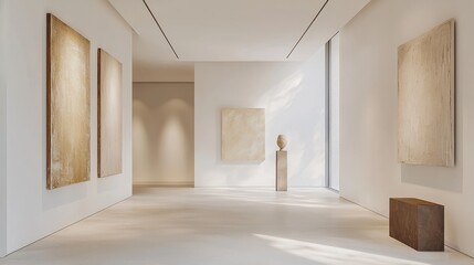 Minimalist Home with Modern Art