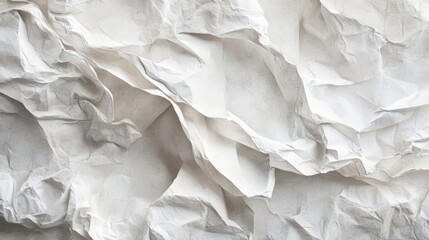 Obraz premium Textured Abstract Crumpled White Paper Surface