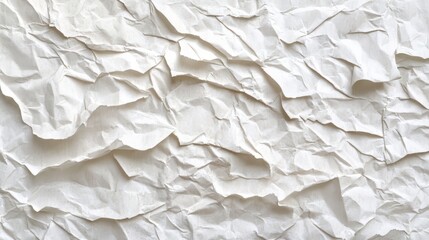 Obraz premium Crumpled white sheet texture background effect.