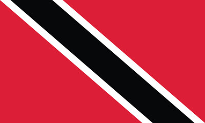 Flag of Trinidad and Tobago. Trinidad and Tobago flag official colors and proportion digital vector illustration