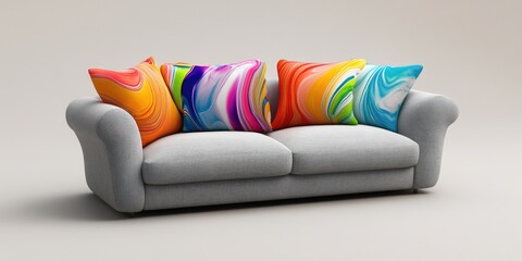 Colorful Pillow Couch