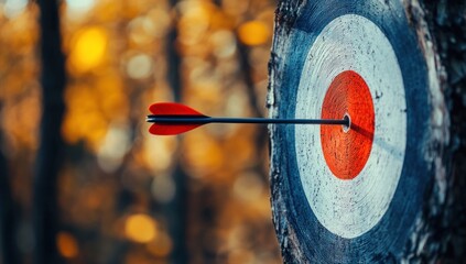 Arrow Hitting Bullseye: Precision, Focus, and Success