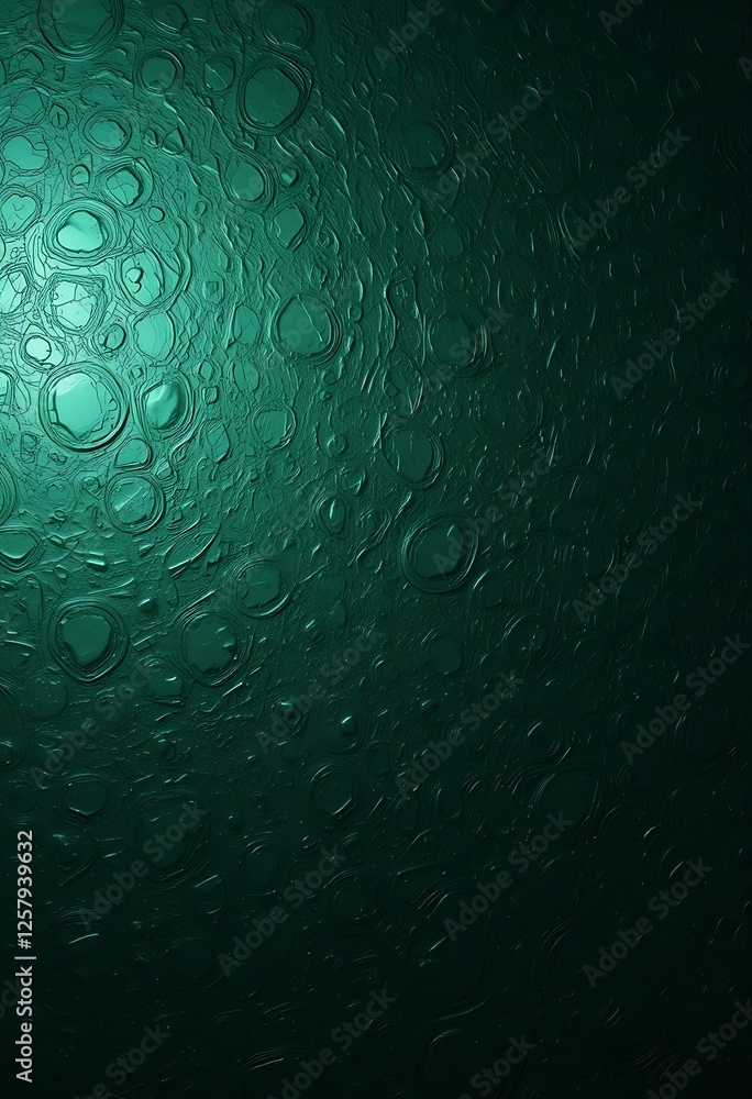 Poster abstract texture background with circular shapes and dark green color