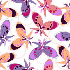 seamless pattern with butterflies