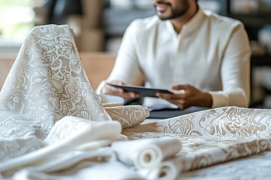 An Indian HR manager professionally engages with a candidate during a job interview, evaluating skills and cultural fit. This corporate scene highlights recruitment processes, workplace diversity, and