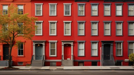 Obraz premium facade red home
