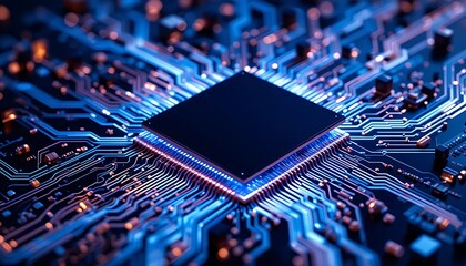 Intricate Circuit Board Design Showcasing Advanced Technology and Connectivity