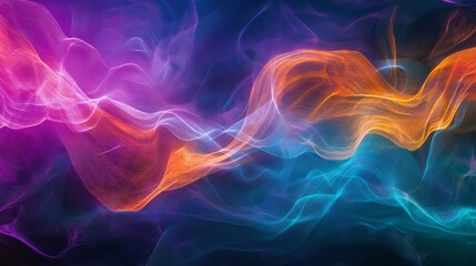 Obraz premium Abstract Energy Waves Glowing Background
