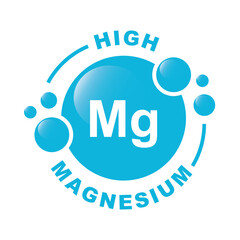 Minerals Magnesium Mg - vector, icon.