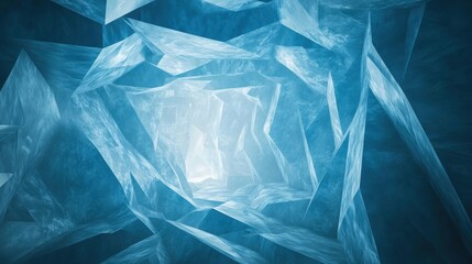 Obraz premium Abstract glowing blue polygonal backdrop. Technology, innovation and future concept. 3D Rendering.