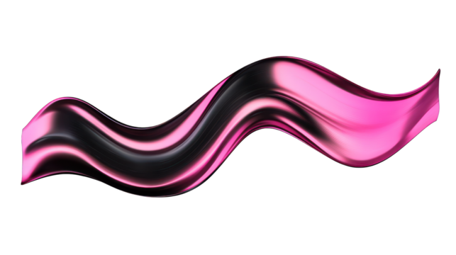 pink with black gradient border fluid holographic Iridescent 3d render abstract isolated on white background