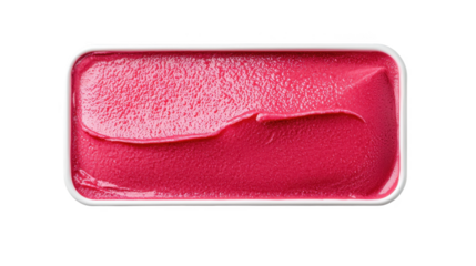 Bright pink paint texture, isolated on white background.