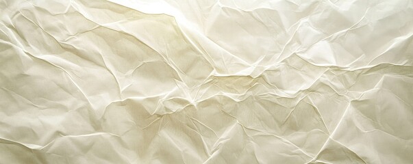 crumpled off-white paper texture, similar to crumpled tracing paper or craft paper.