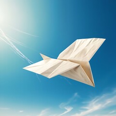 paper airplane in the sky generative ai