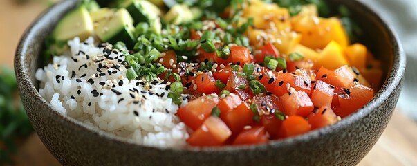 wellness lifestyles eat healthy food for good health concept, Close-up meal of vegan food have variety vegetable and raw freshness produce on the