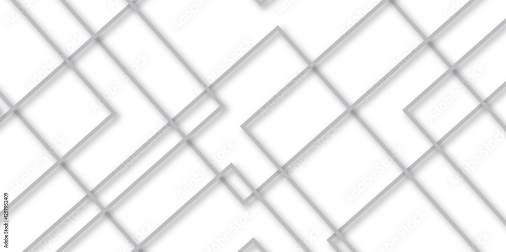 Poster abstract seamless random geometric white, gray square lines pattern on a transparent background desi