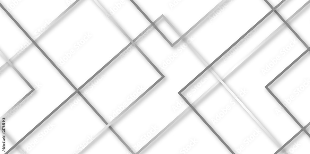 Poster abstract seamless random geometric white, gray square lines pattern on a transparent background desi