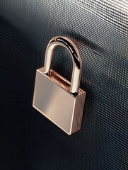 Fototapeta premium Security padlock on computer screen, data security concept