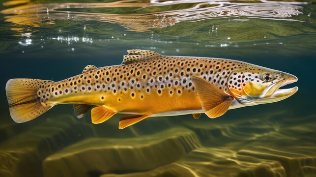 close brown trout pattern