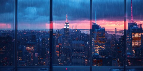 City View from High Rise Building