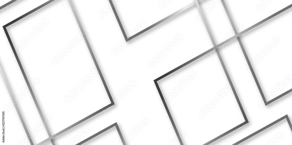 Poster abstract seamless random geometric white, black square lines pattern on a transparent background des