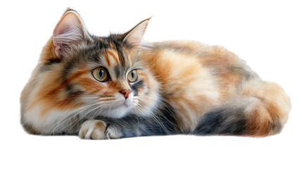 Obraz premium portrait of a cat watecolor isolated on white background