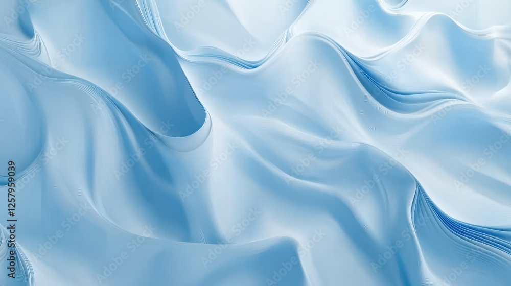 Poster creative abstract blue gradient blank wall. design and copy space concept. mock up. 3d rendering