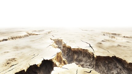 Fototapeta premium Land Fracture from Seismic Shift Photo