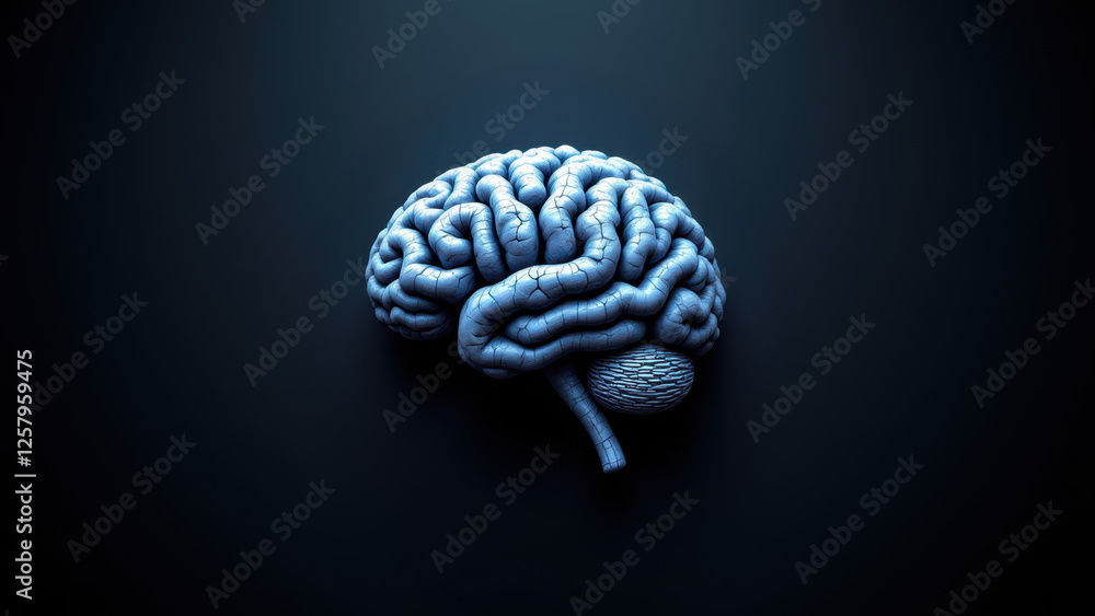 Poster ai brain with neural connections set against dark background.