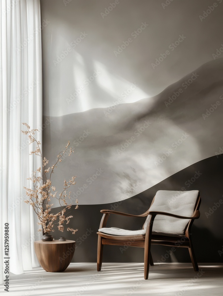 Poster abstract grey gradient room wallpaper with copy space. art and design concept. 3d rendering