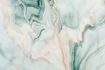 Naklejka premium Abstract green and white marble texture with organic patterns and swirls