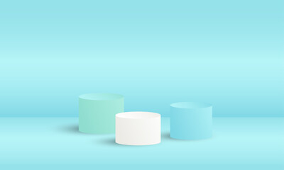 Mini podiums for product, cosmetics presentation.