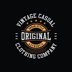 Vintage casual original with clothing company. typography for Tshirt, banner, posters