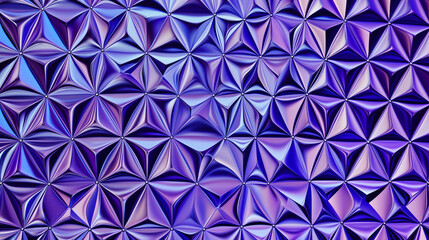 Geometric Pattern of Metallic Petals in Vibrant Purple Shades