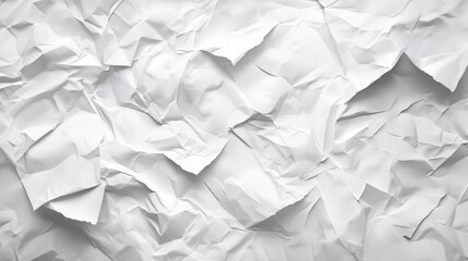 Obraz premium Wrinkled White Paper