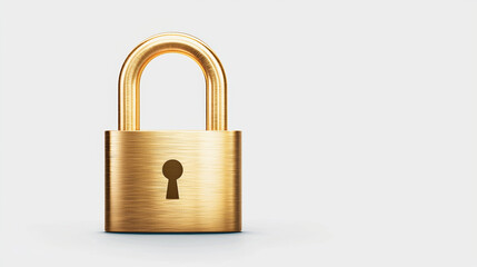 Naklejka premium golden padlock with digital pattern symbolizes security and protection