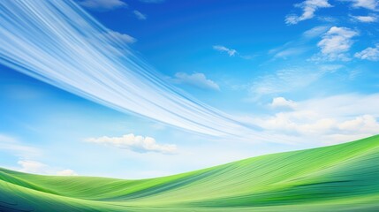 Obraz premium vibrant blue green swoosh