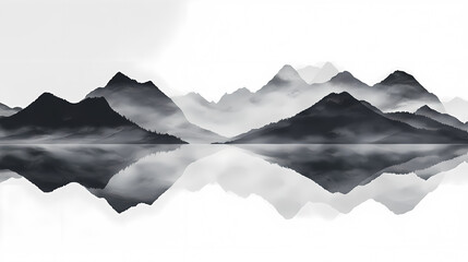 Ink and wash landscape