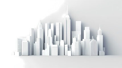 Fototapeta premium Minimalist city silhouette