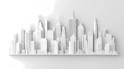 Obraz premium Minimalist city silhouette