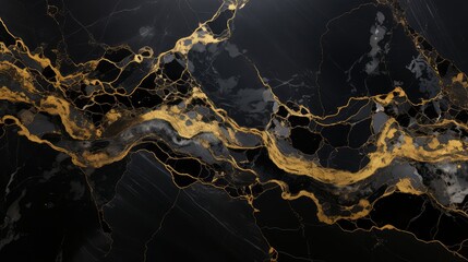 contrast black gold ornaments