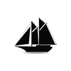 sailboat logo icon vector illustration